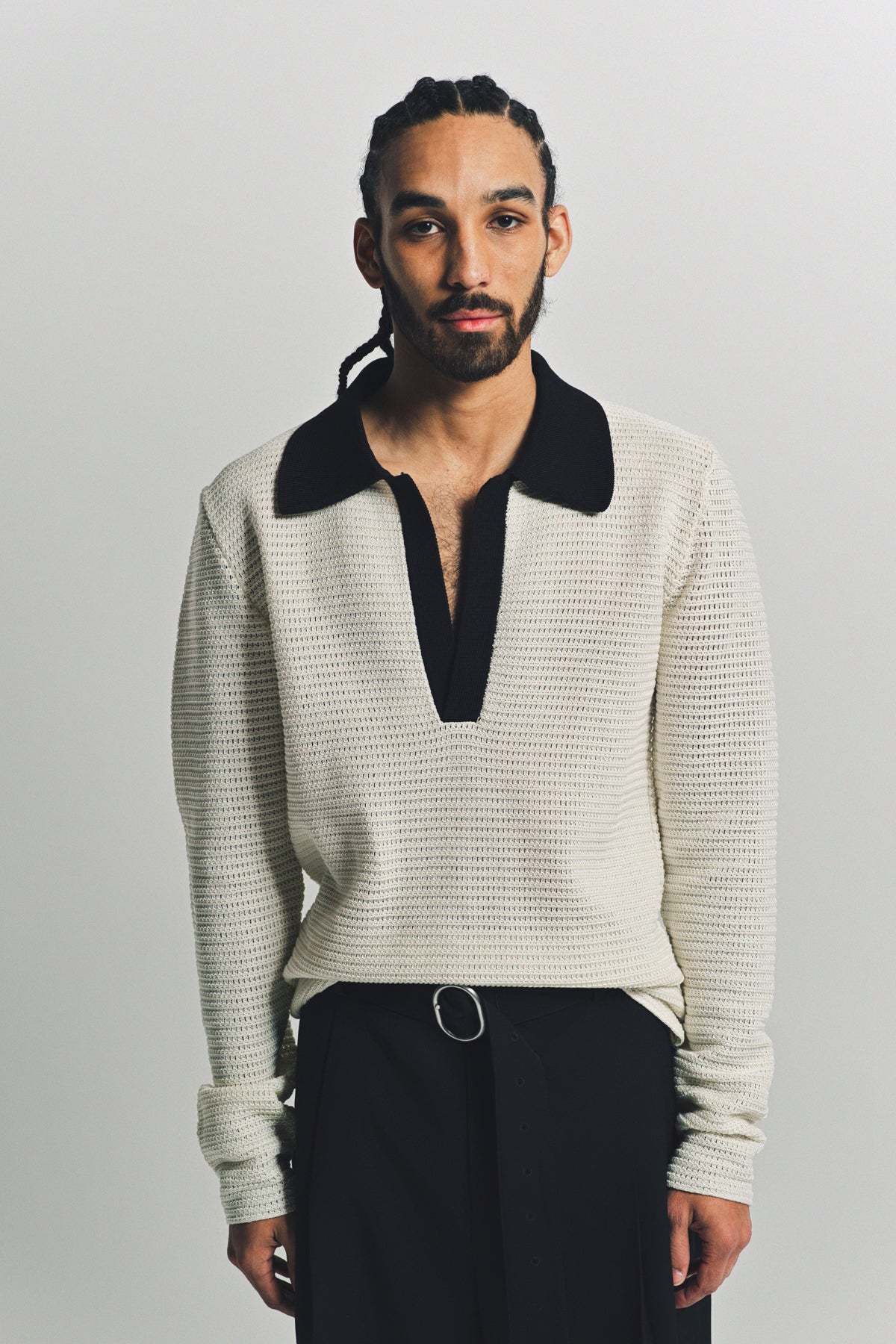 JIL SANDER | KNIT POLO JUMPER - MAXFIELD LA