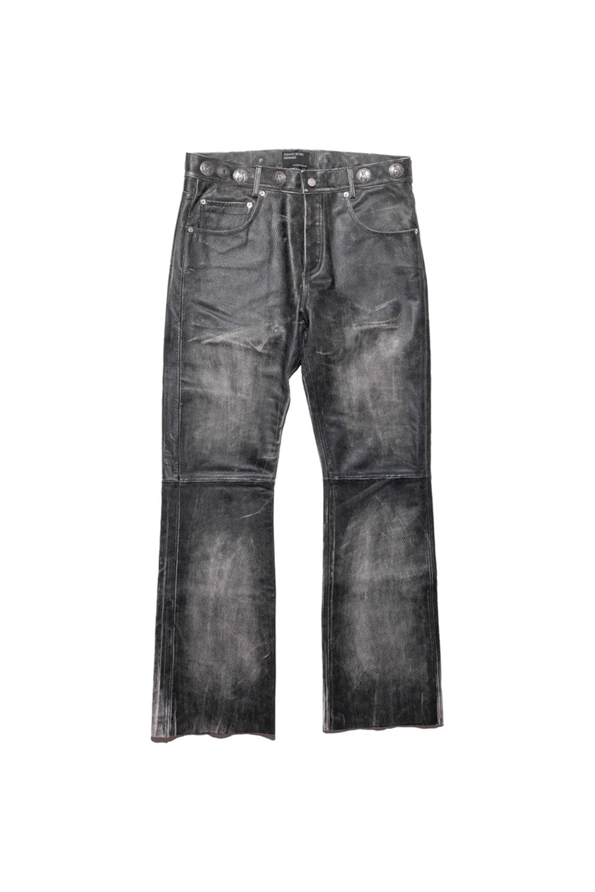 ENFANTS RICHES DÉPRIMÉS | RUSSIAN JESUS REPAIRED LEATHER FLARE JEANS