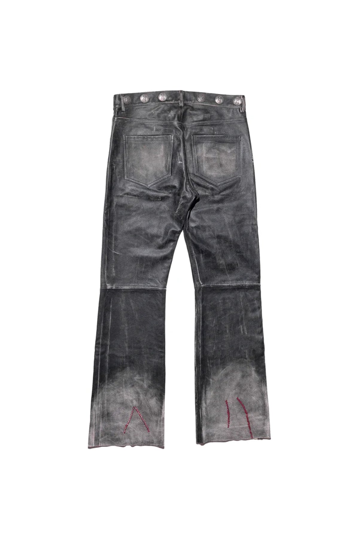 ENFANTS RICHES DÉPRIMÉS | RUSSIAN JESUS REPAIRED LEATHER FLARE JEANS