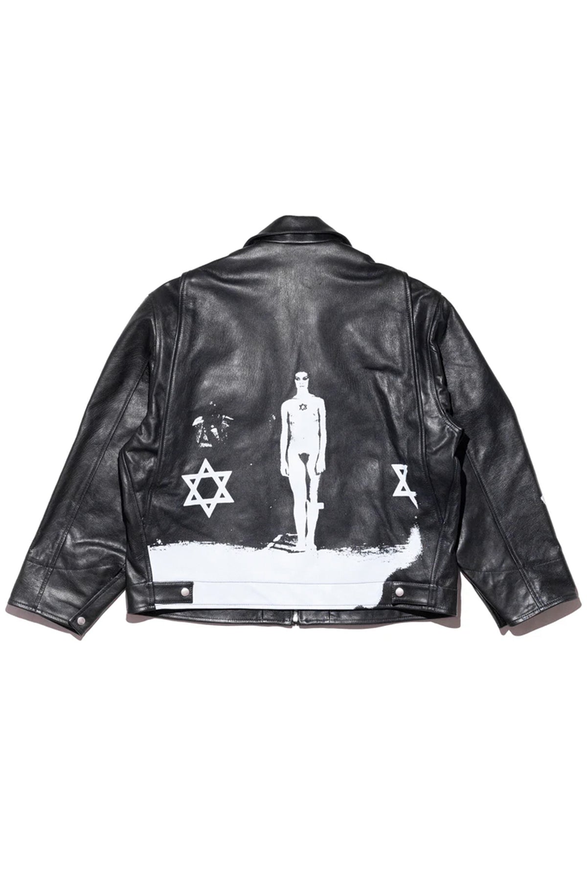 ENFANTS RICHES DÉPRIMÉS | JAP PRINT LEATHER ZIP UP JACKET