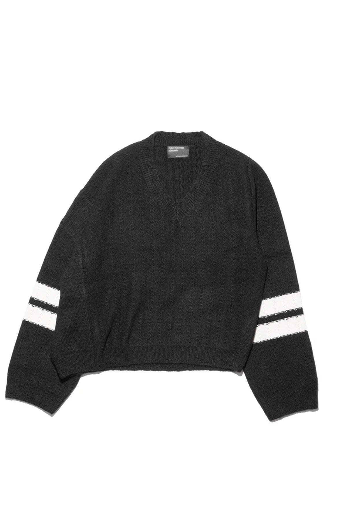 ENFANTS RICHES DÉPRIMÉS | COLLEGIATE STRIPES ASYMMETRICAL SWEATER