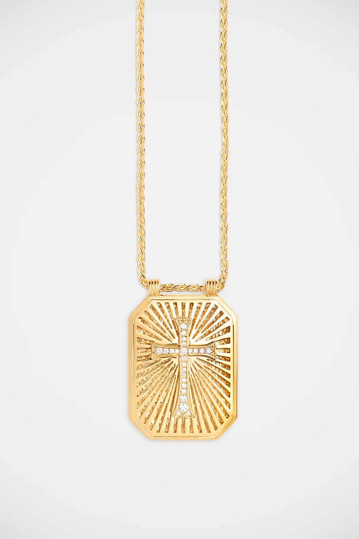 MARIE LICHTENBERG | 18K GOLD CROSS SCAPULAR NECKLACE