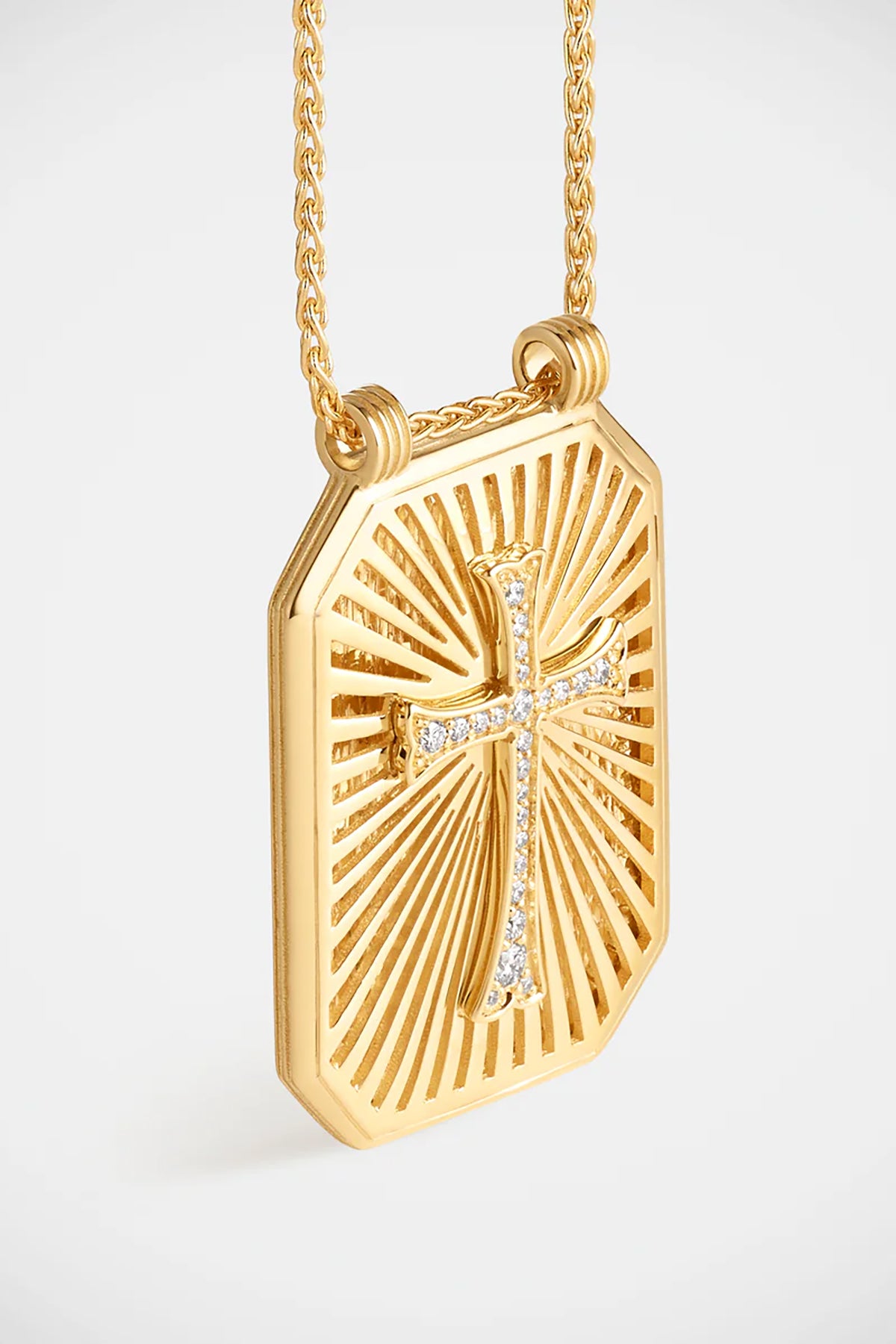 MARIE LICHTENBERG | 18K GOLD CROSS SCAPULAR NECKLACE - MAXFIELD LA