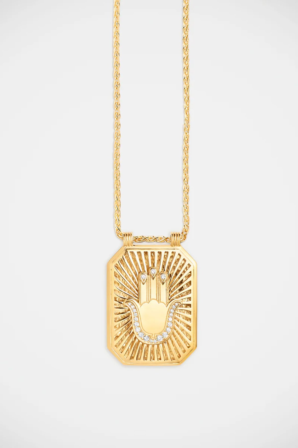 MARIE LICHTENBERG | 18K GOLD HAND SCAPULAR NECKLACE