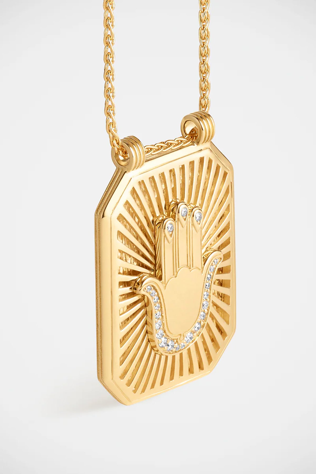 MARIE LICHTENBERG | 18K GOLD HAND SCAPULAR NECKLACE