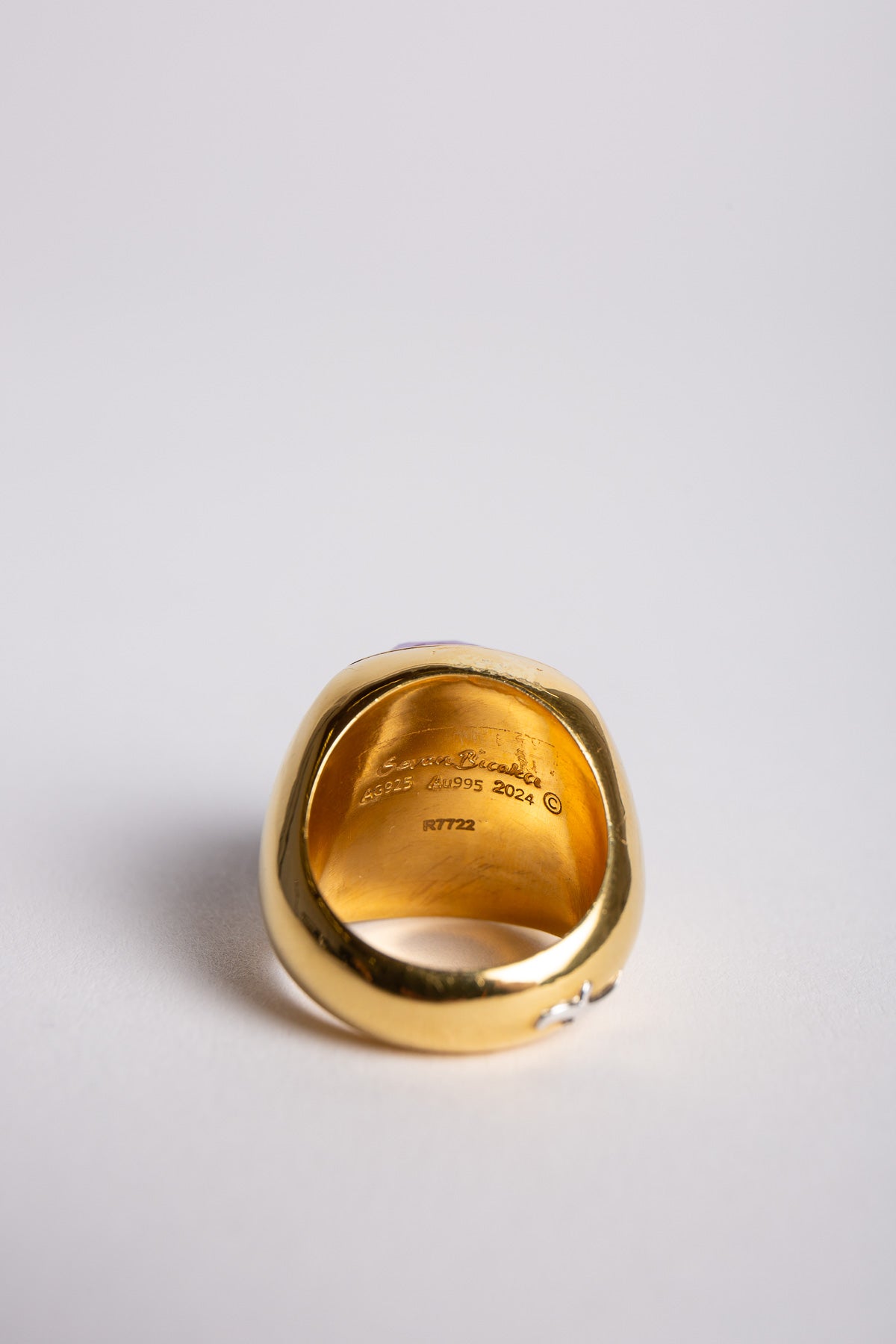 SEVAN BIÇAKÇI | 24K YELLOW GOLD AND STERLING SILVER RING