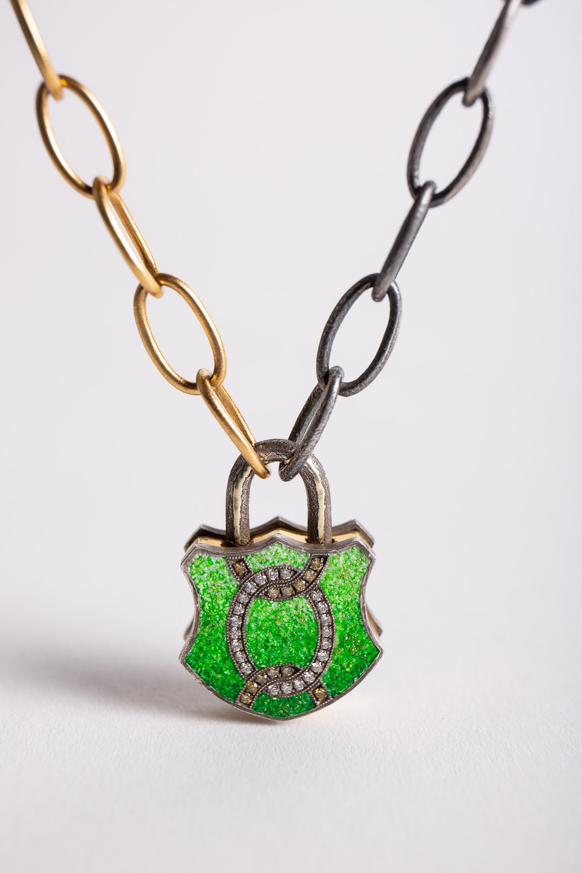 SEVAN BIÇAKÇI | 24K YELLOW GOLD, STERLING SILVER, AND DIAMOND PENDANT