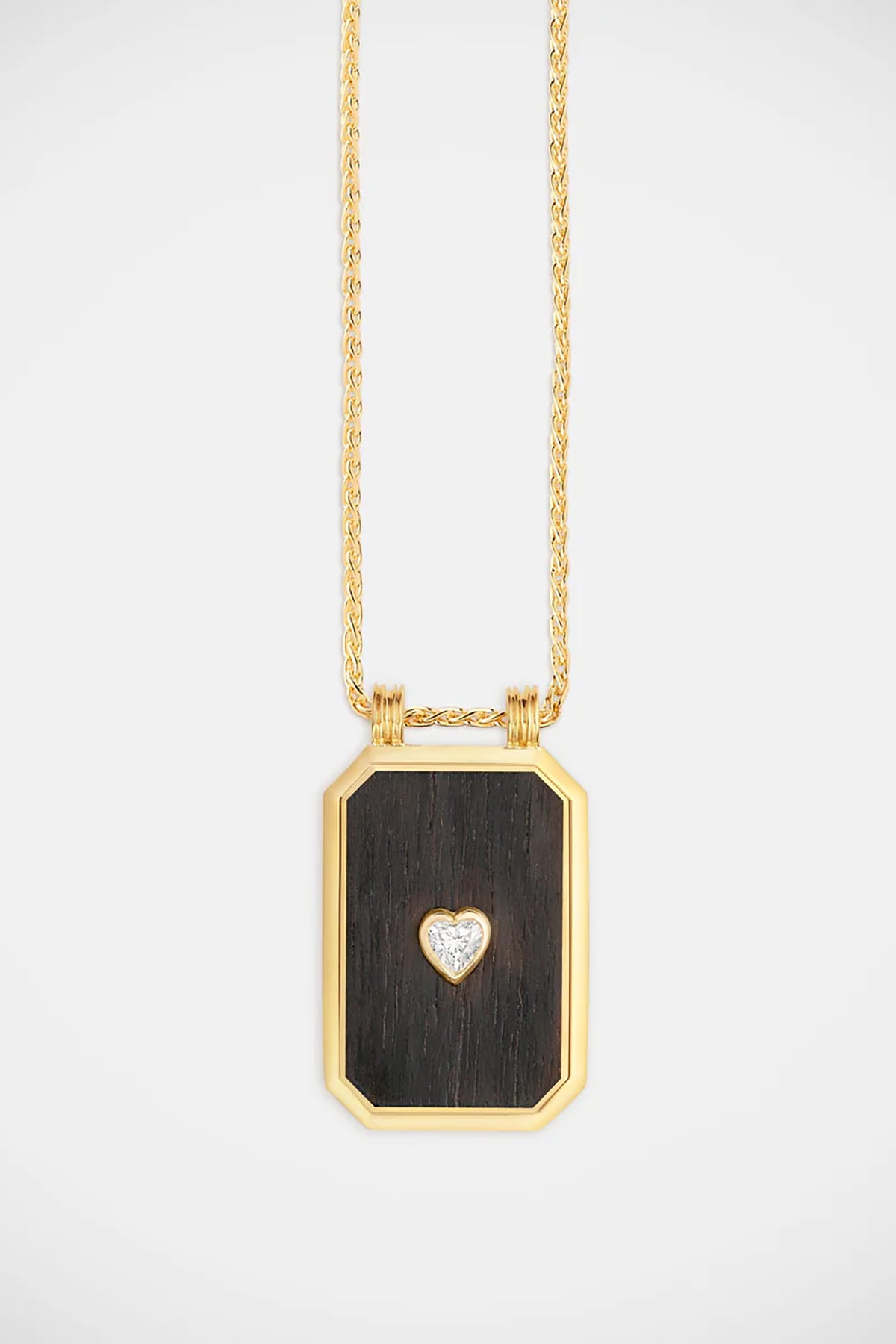 MARIE LICHTENBERG | 18K GOLD HEART EBONY SCAPULAR - MAXFIELD LA