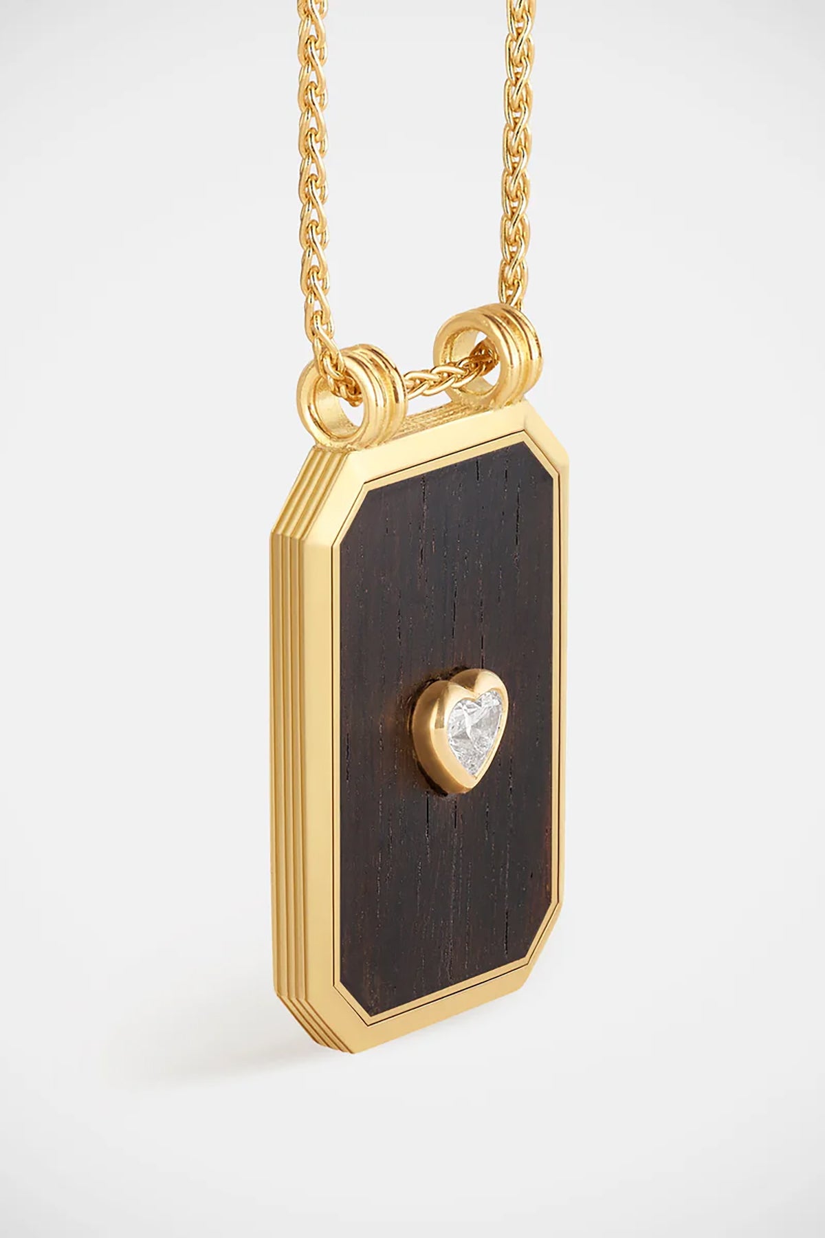 MARIE LICHTENBERG | 18K GOLD HEART EBONY SCAPULAR - MAXFIELD LA