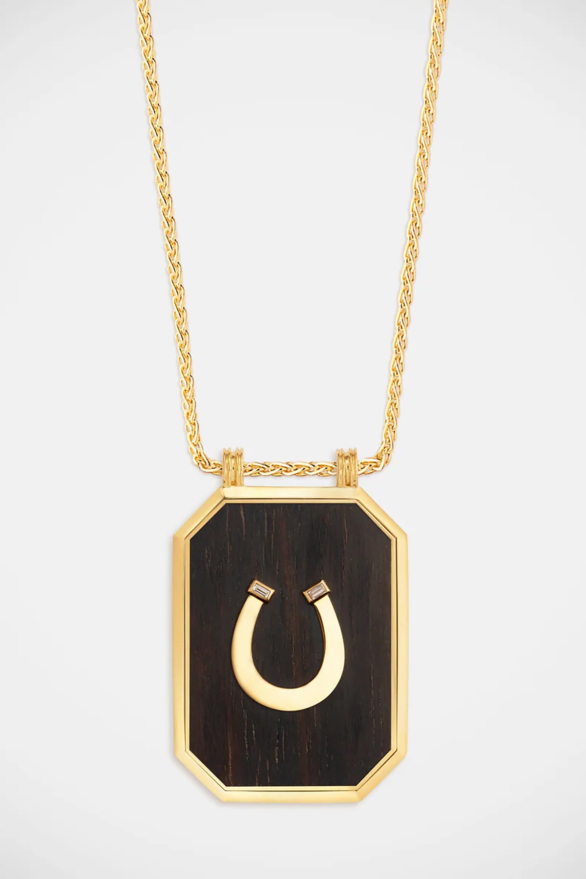 MARIE LICHTENBERG | 18K GOLD EBONY HORSESHOE SCAPULAR - MAXFIELD LA