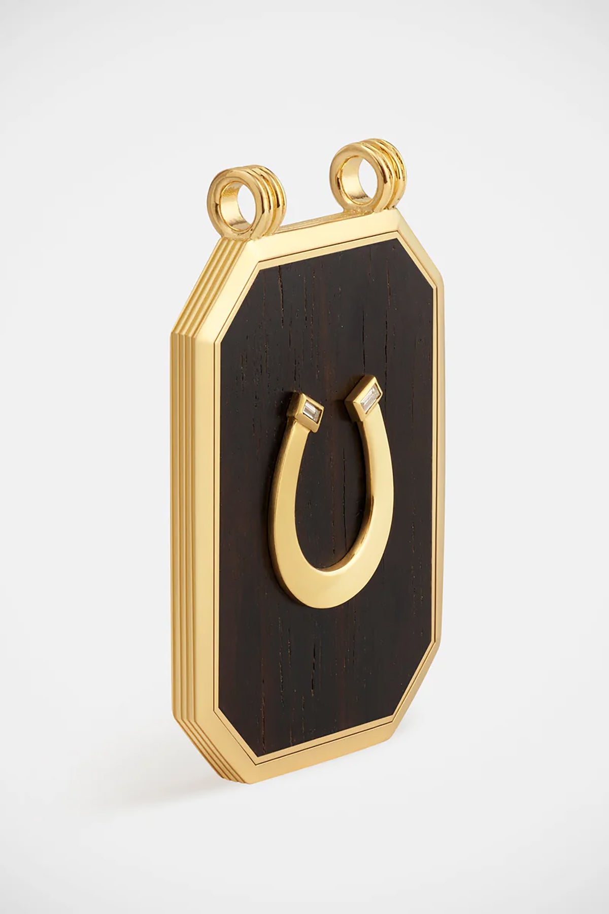 MARIE LICHTENBERG | 18K GOLD EBONY HORSESHOE SCAPULAR - MAXFIELD LA