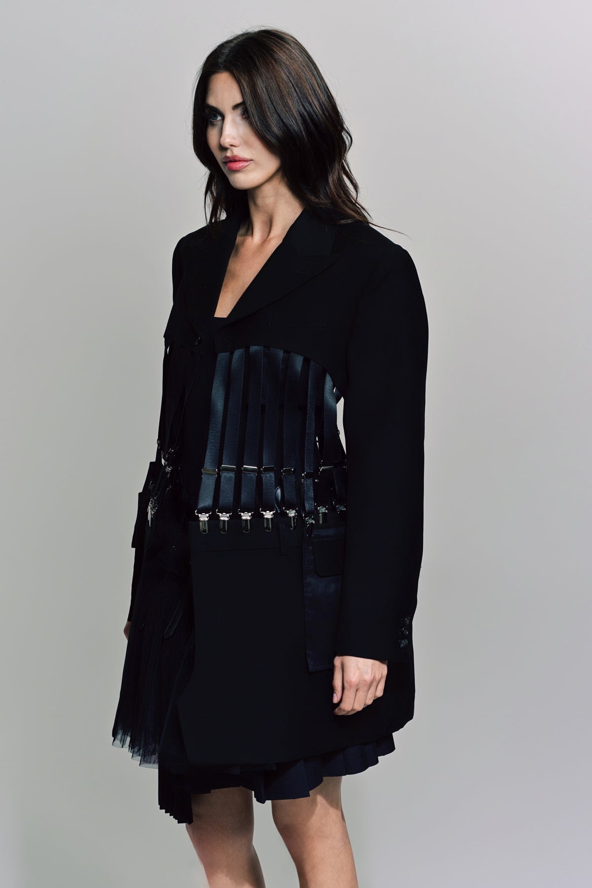 NOIR KEI NINOMIYA | WOOL MOHAIR CLASP JACKET