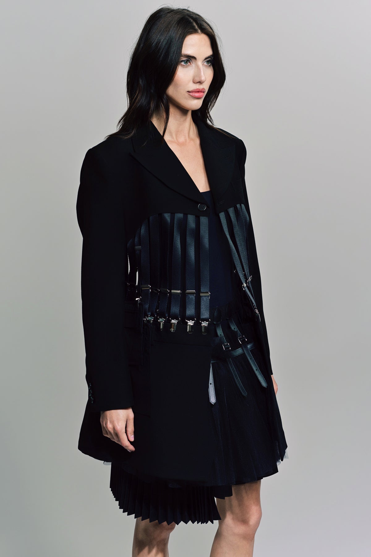 NOIR KEI NINOMIYA | WOOL MOHAIR CLASP JACKET