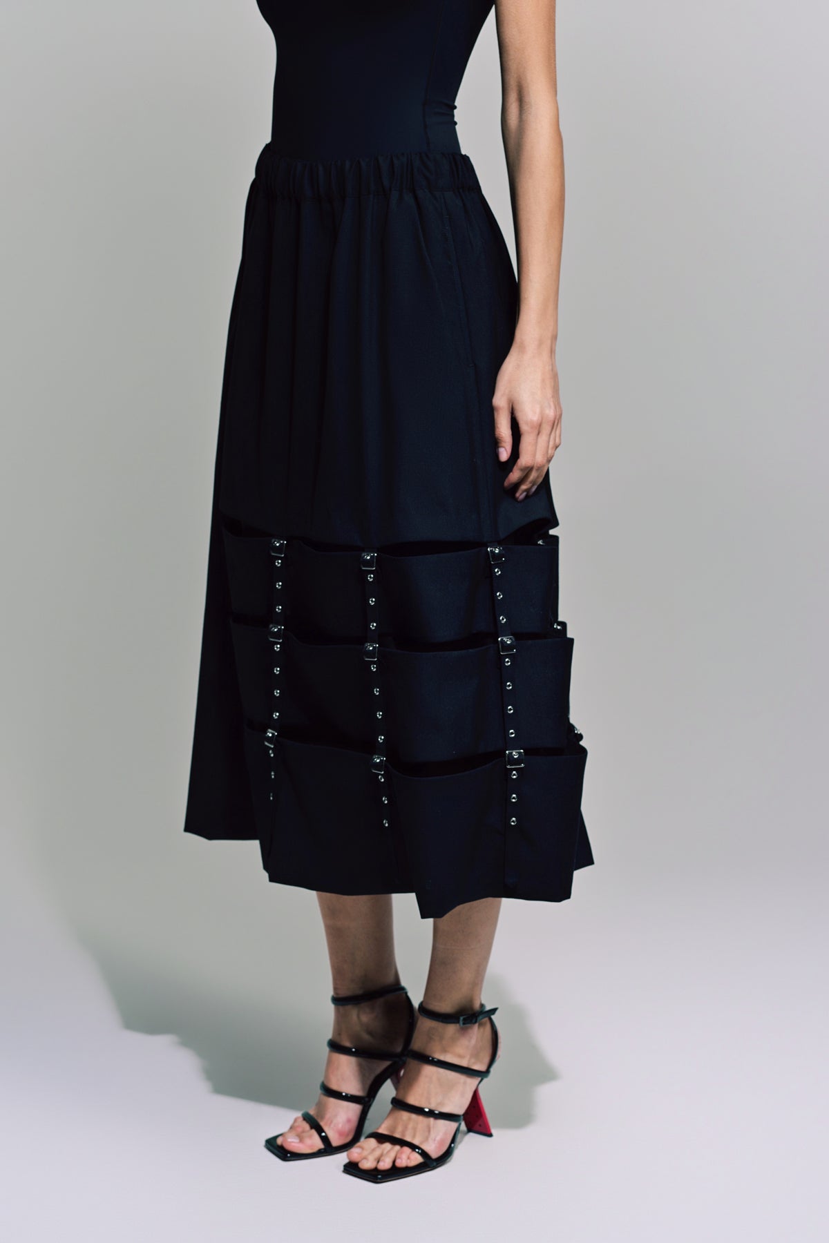 NOIR KEI NINOMIYA | WOOL OXFORD SKIRT