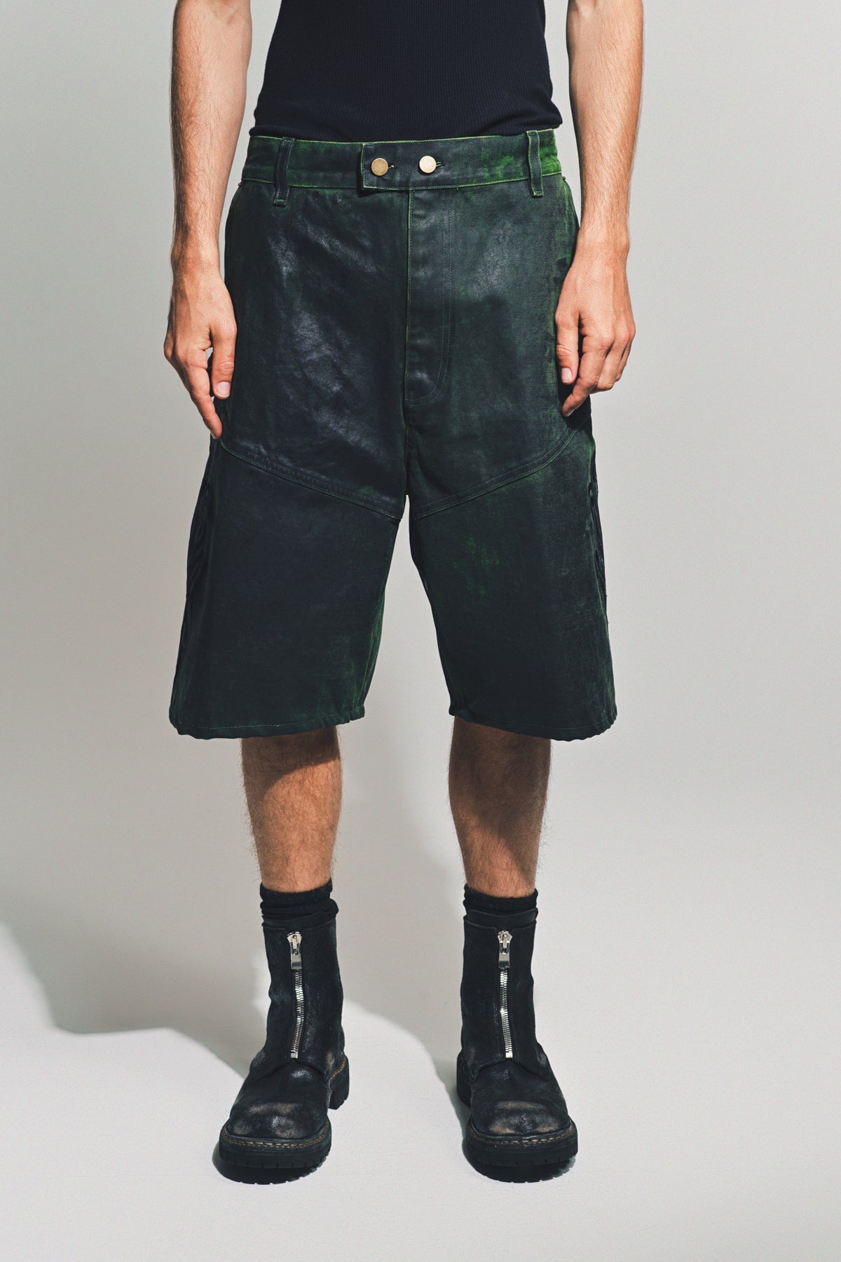 WARREN LOTAS | BAGGY MOTO JEAN SHORTS