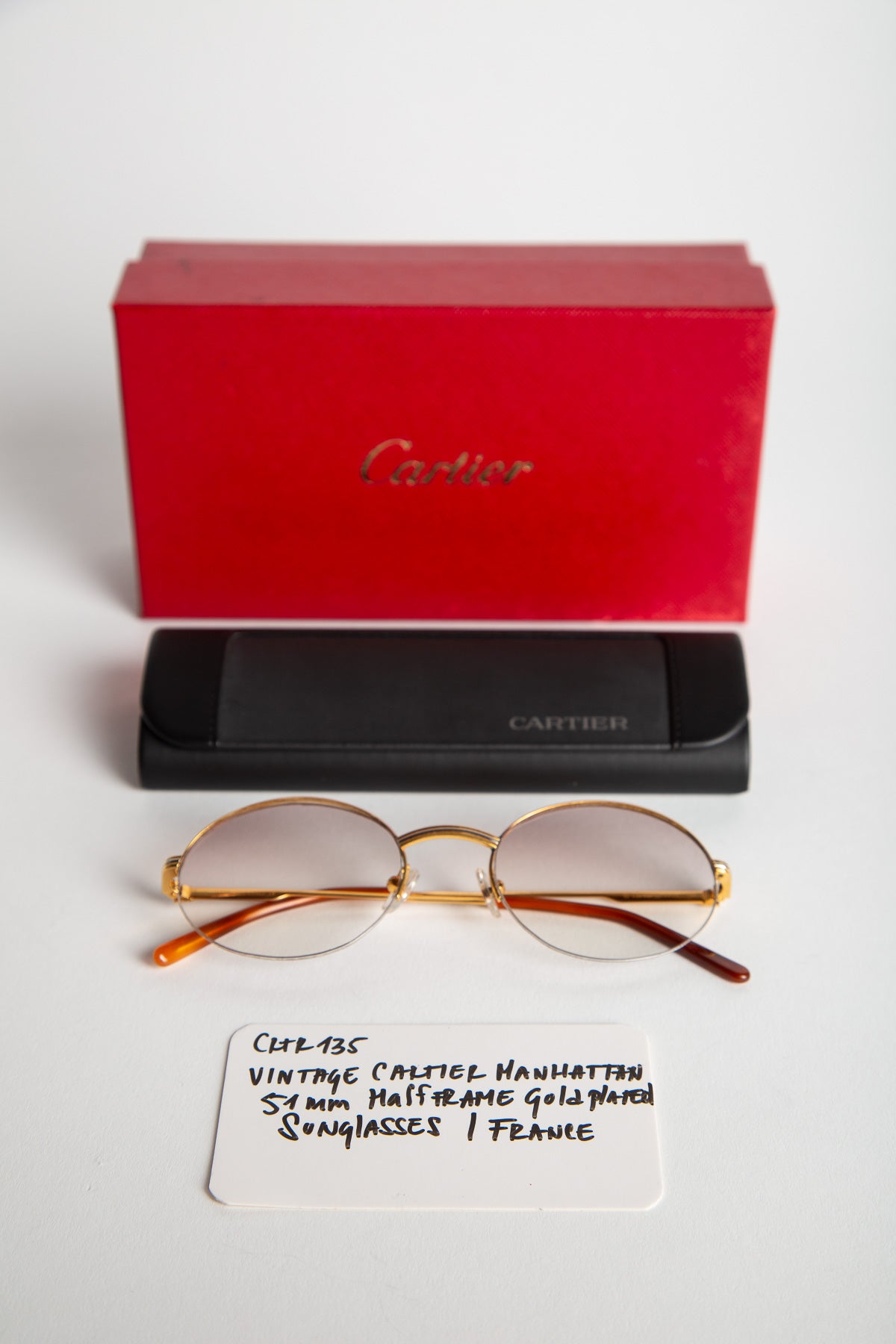 CARTIER | 18K YELLOW GOLD MANHATTAN 51 SUNGLASSES