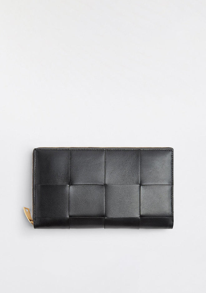 Bottega Veneta Leather Zipped Card Holder | Harrods US