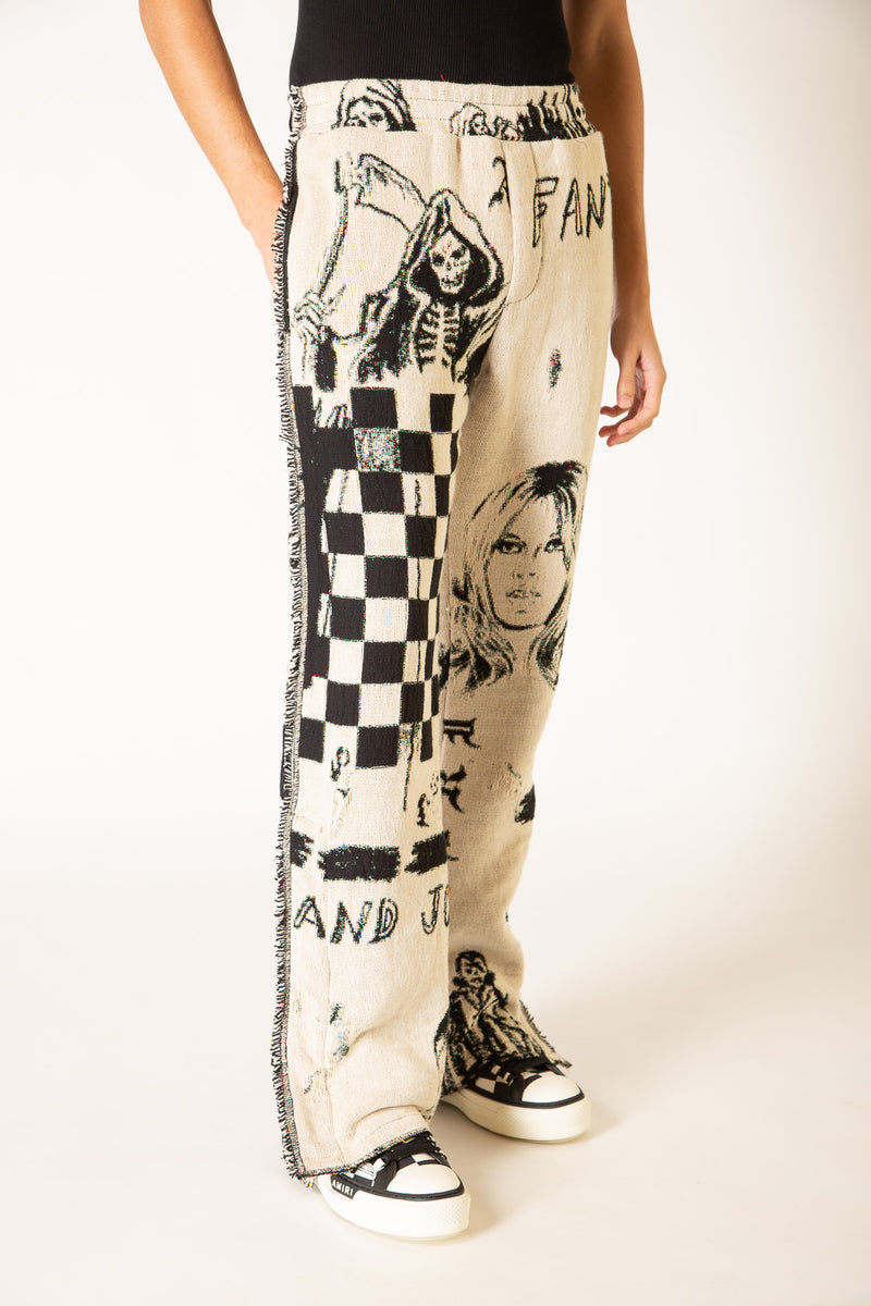 AMIRI Tapestry Print Flared Trousers