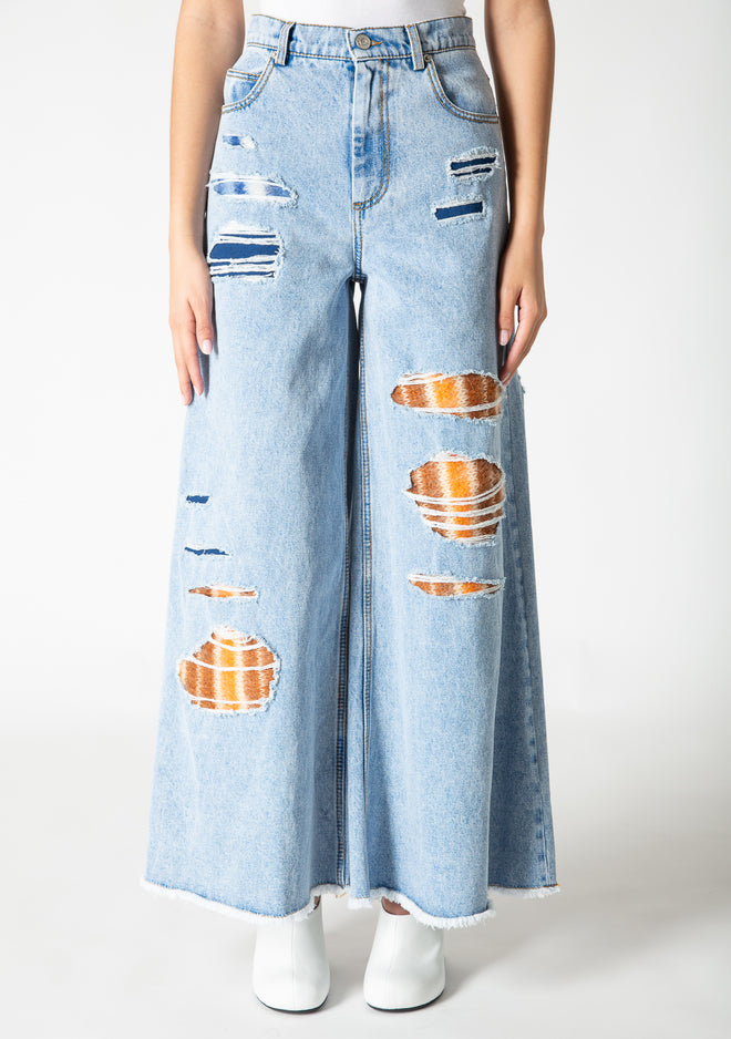 MARNI | FLARED PATCH JEANS