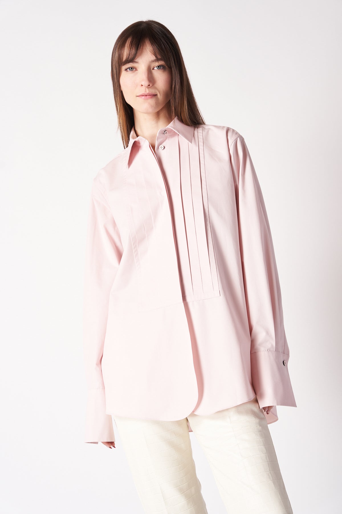 JIL SANDER | LONG SLEEVE TUXEDO SHIRT