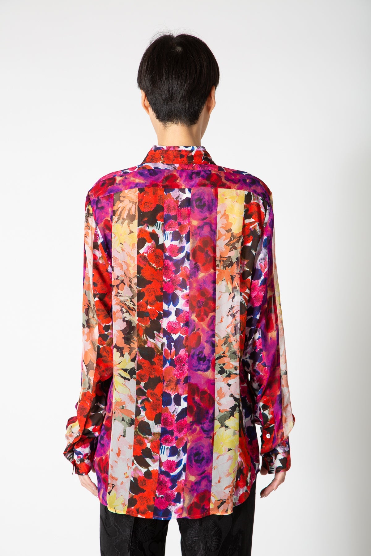 DRIES VAN NOTEN | FLORAL PATCH LONG SLEEVE SHIRT