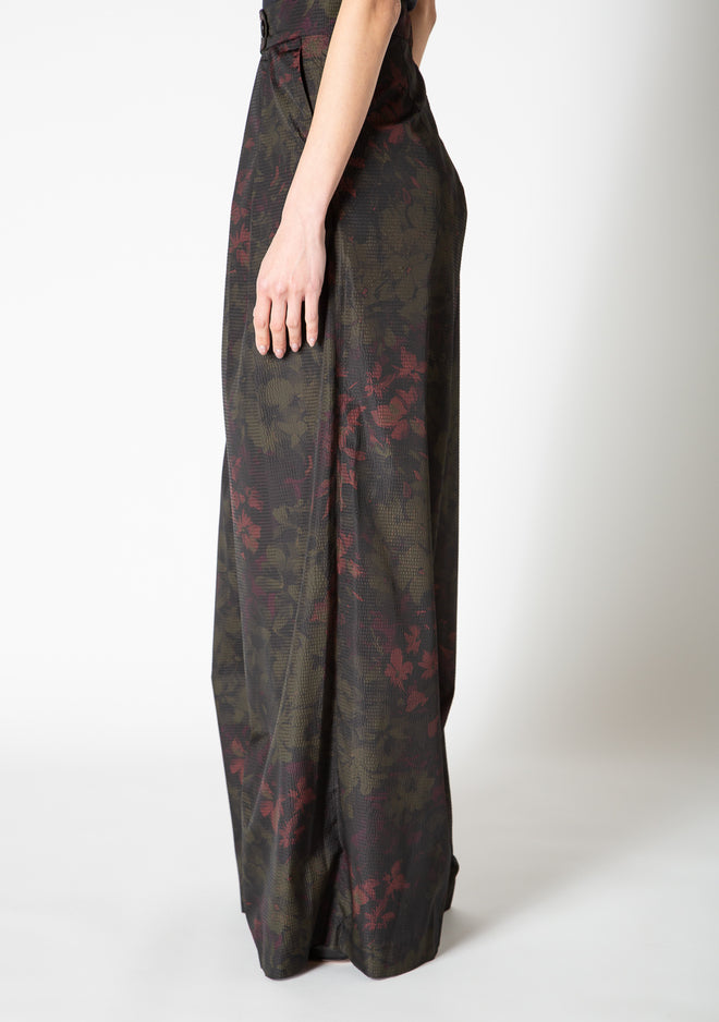 DRIES VAN NOTEN | PLEATED WIDE LEG PANTS