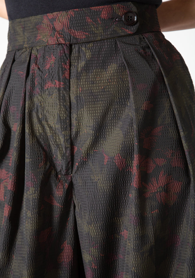 DRIES VAN NOTEN | PLEATED WIDE LEG PANTS